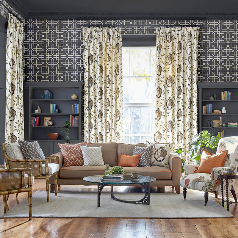 Hampton Trellis Wallpaper, Charcoal