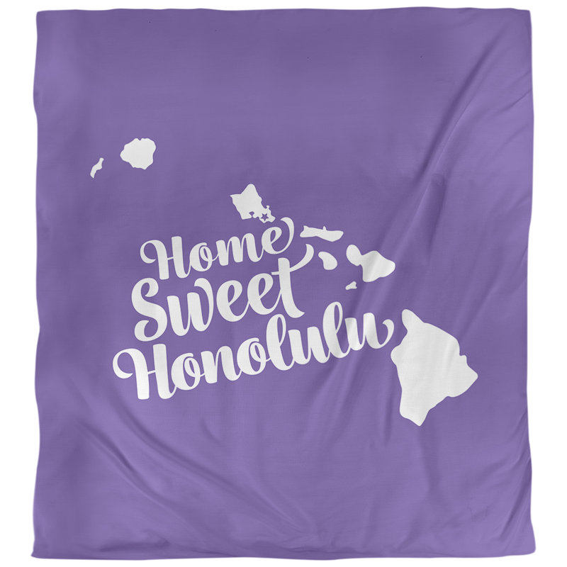 Housse de couette honolulu hawaii, Housse de couette pour très grand lit, Mauve, Microfibre