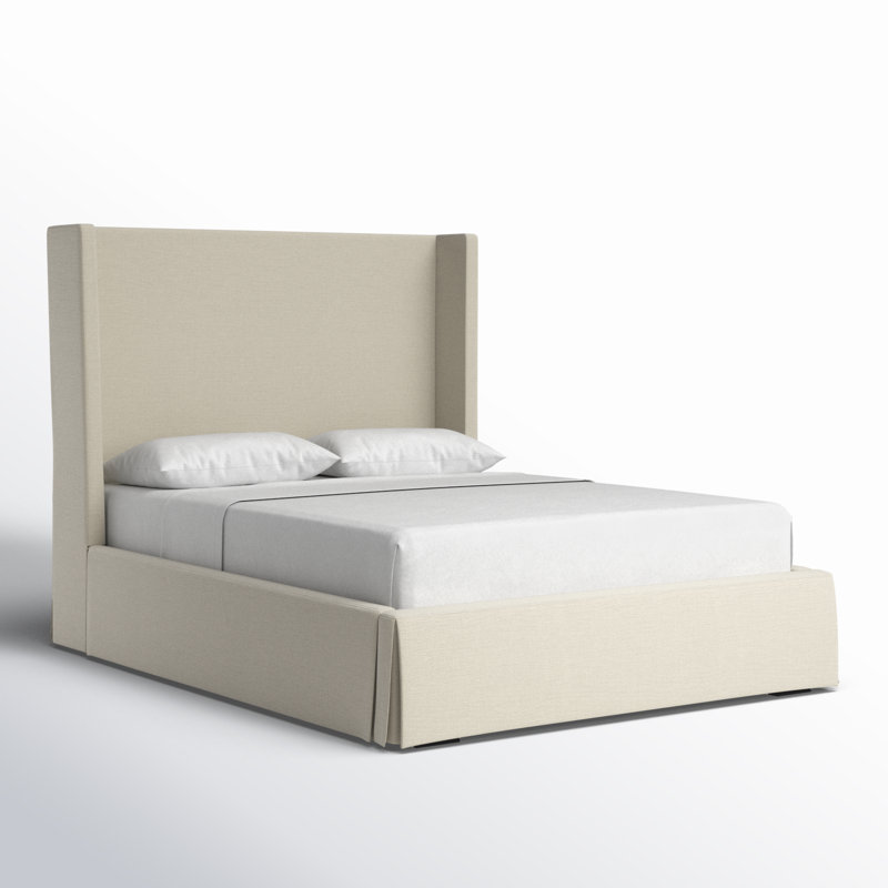 Sofina Upholstered Wingback Bed, Queen, Cream