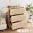 3 Drawer Rattan Dresser for Bedroom, Rattan Modern Dresser Wood Chest of Drawers, Wooden Storage Cabinets for Bedrooms
