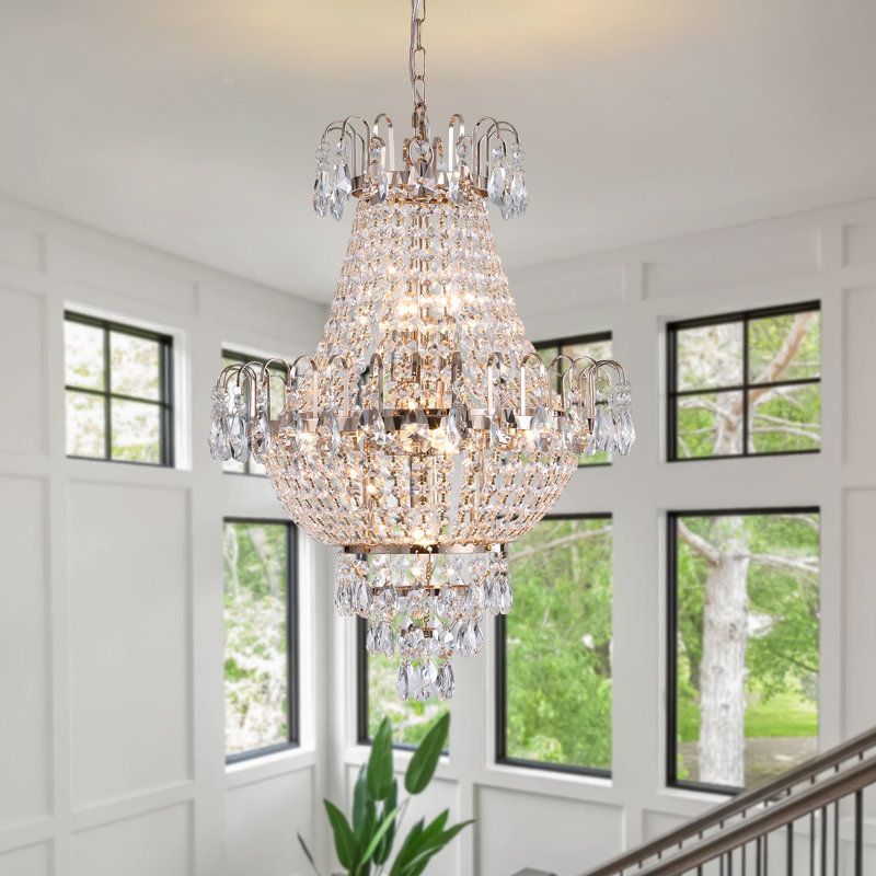 Lustre en cristal Traditional Gold Empire K9, H 26,9 po x l 16,9 po x P 16,9 po, 7