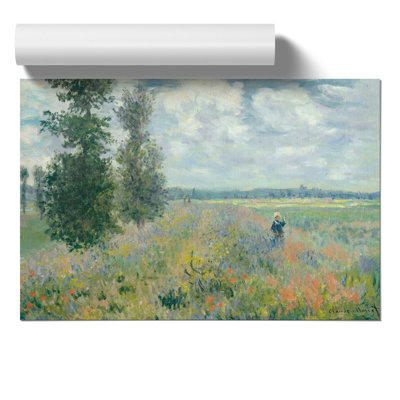 Poppy Fields Near Argenteuil by Claude Monet - Frameless Print