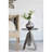 D9x10" Glass Silver Vase