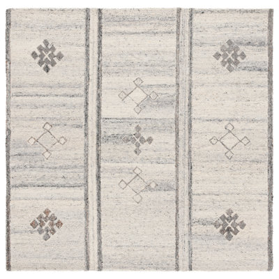 Jax Gray Hand-Woven Flatweave Wool Rug