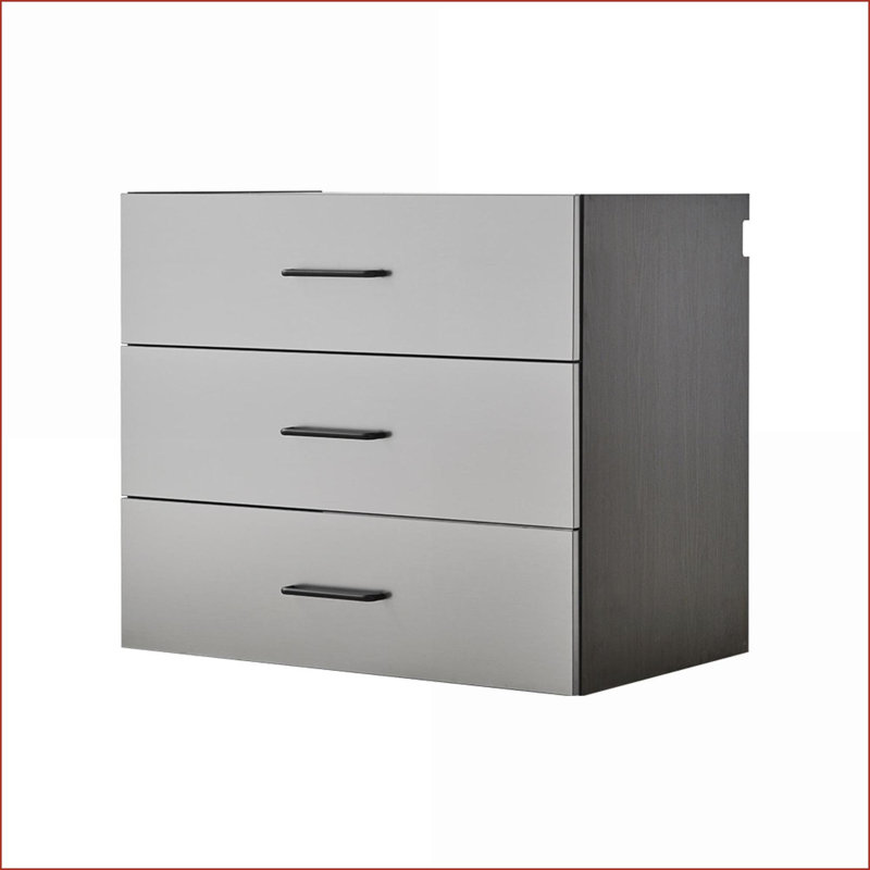 Armoires | Armoire de rangement murale en métal gris anthracite avec tiroirs, 32 x 28 x 20 po | Minimaliste | Salle de bain