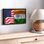 "Inde et drapeau américain, art mural"-1978652004