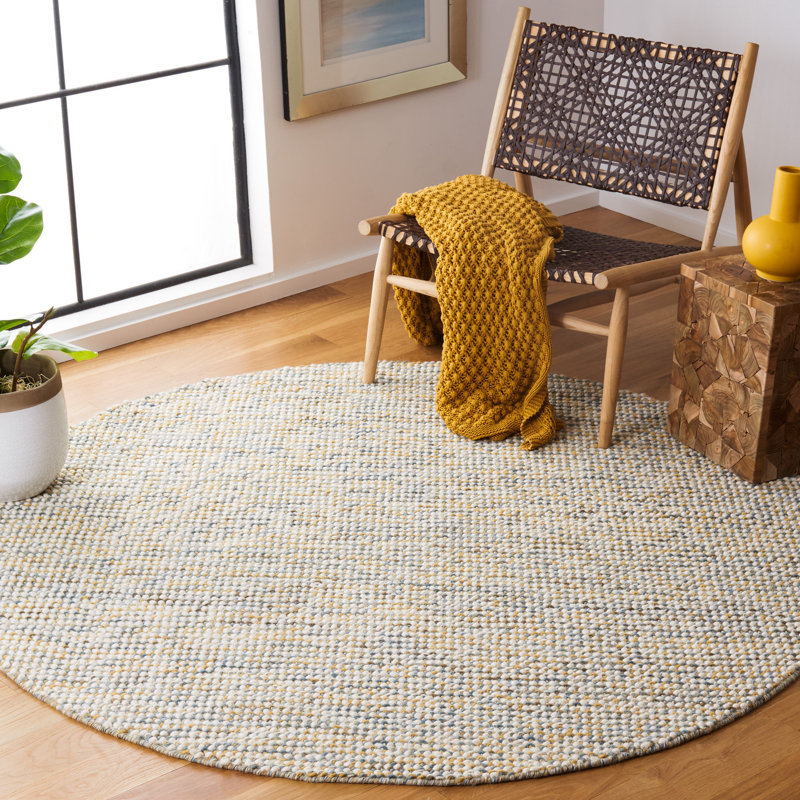 Ardon Hand Woven Wool Rug, Round 6'