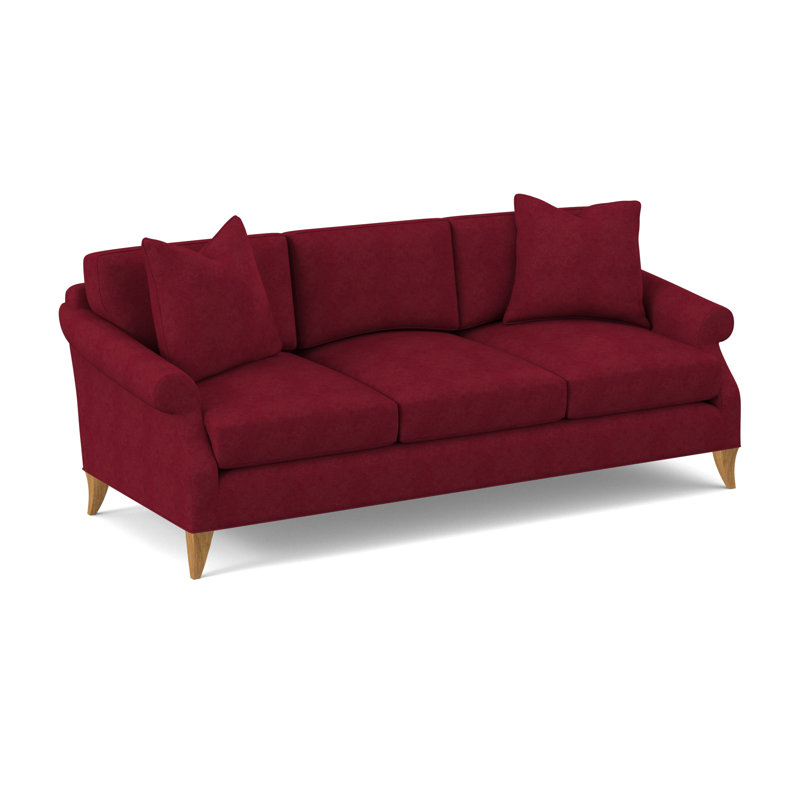 Turner Upholstered 86'' Sofa, Amber, Margaret Lipstick Polyester Blend