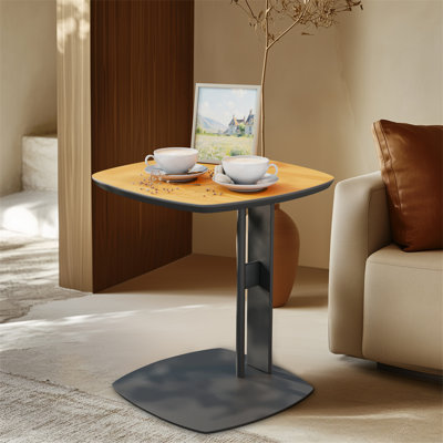 Table de bout carrée en cuir
