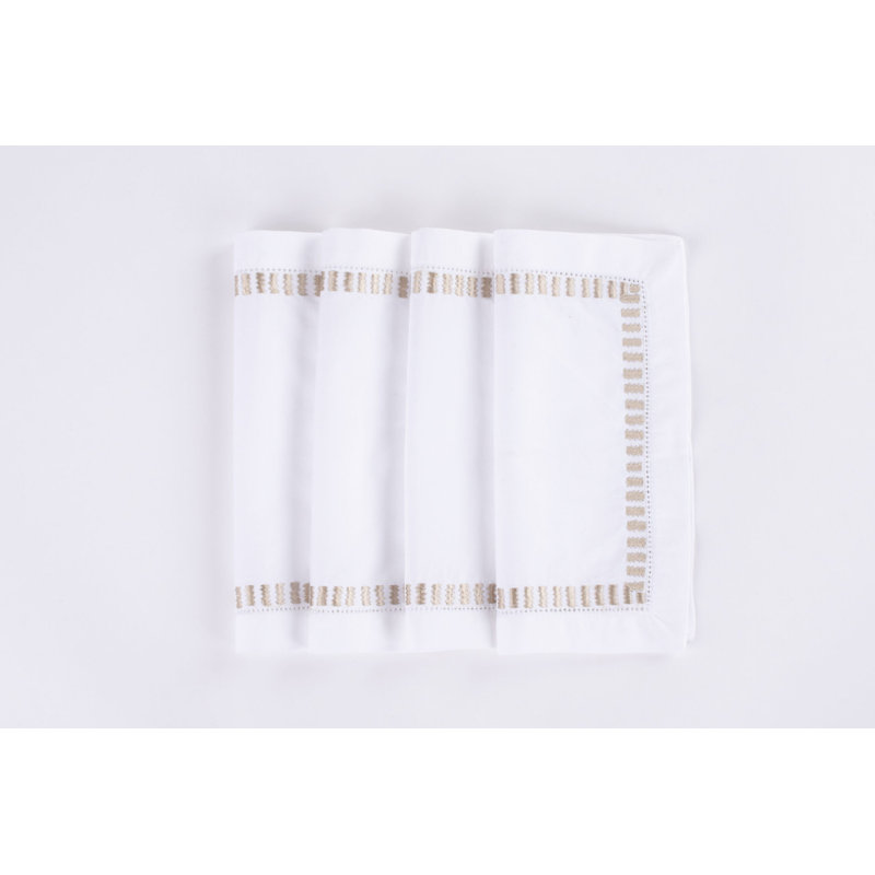 Euphrasie Serena Cocktail Napkin Set, Oyster