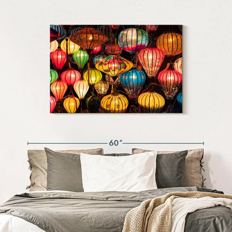 Kerner Glowing Chinese Lanterns, 30" H x 45" W