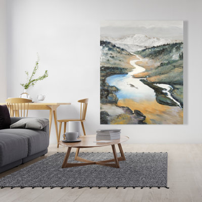 Landscape - Orange Mountains Canvas for Home Decor | Art