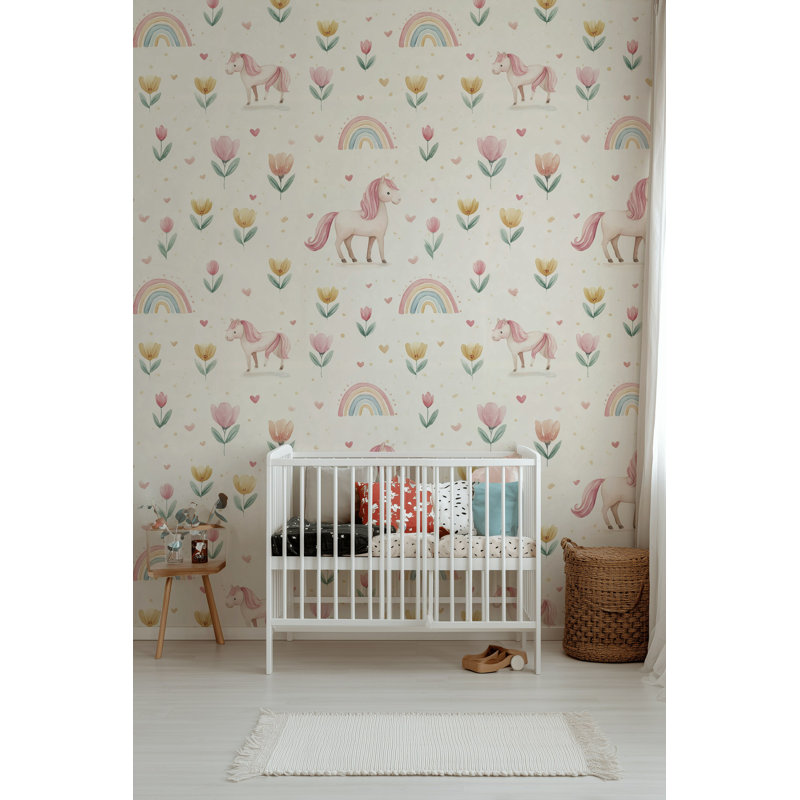 Papier peint licorne fantaisiste, Non tissé, non collé