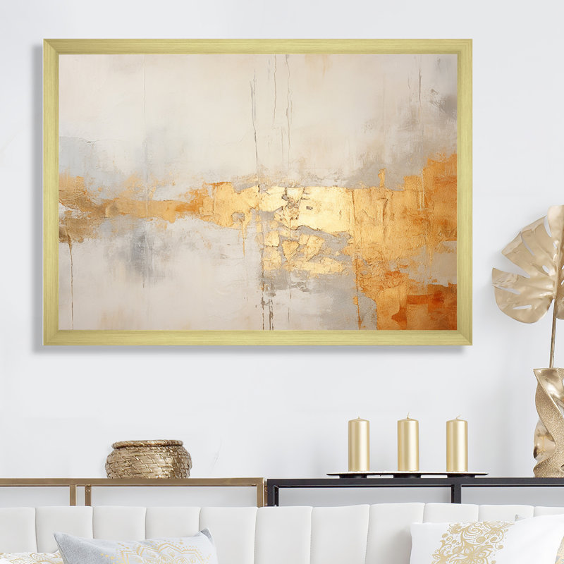 «Western Bliss I» sur toile, Cadre doré simple, H 24 po x l 32 po x P 1 po