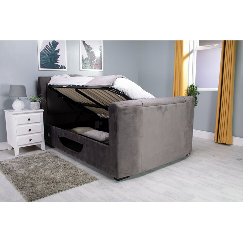Juliett Upholstered Velvet Lift Up Storage Bed