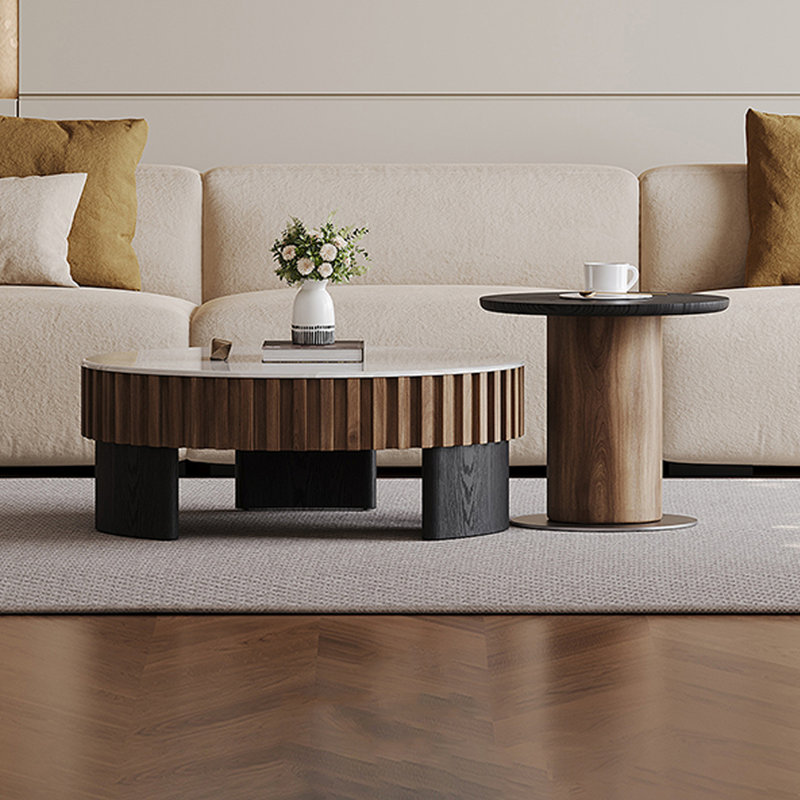 Ensemble de tables basses Wood & Marble