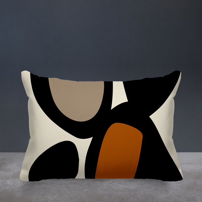 Coussin intérieur / extérieur en polyester filé Karney, H 18 po x l 25 po, Orange