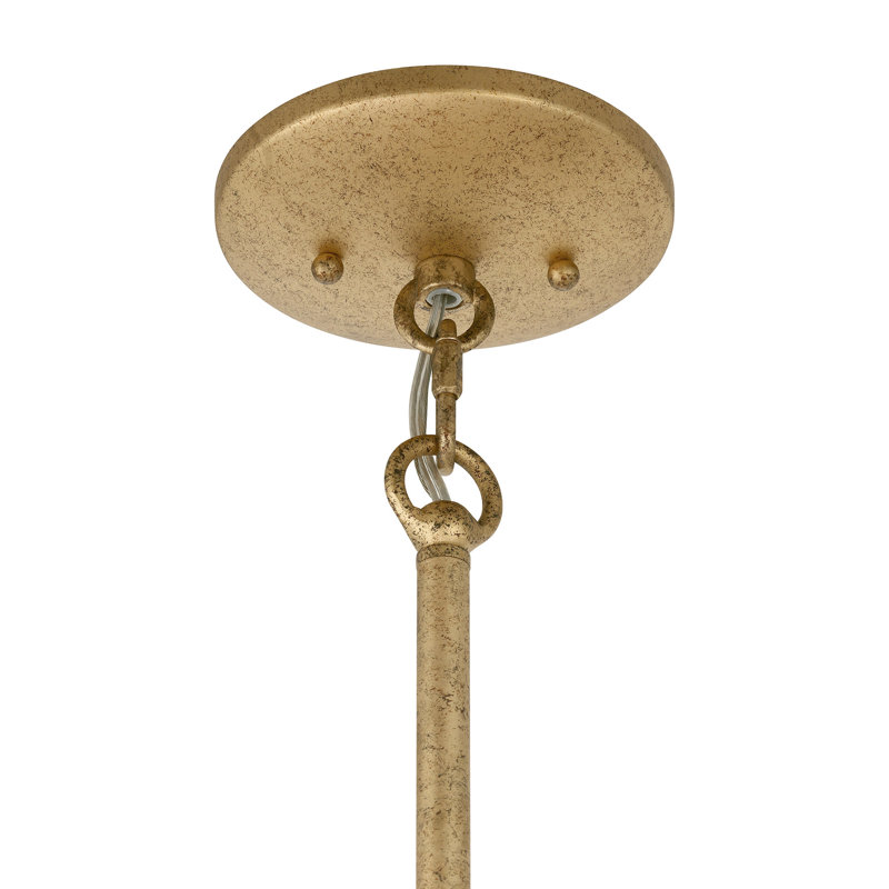 Loto 6-Light Pendant in Centura and Burnished Gold by Breegan Jane