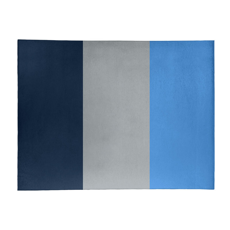 Tapis à rayures en poly-gris tennessee foote, Rectangle 4 pi x 6 pi