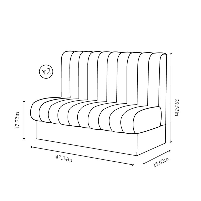 Banc rembourré en similicuir Michellele