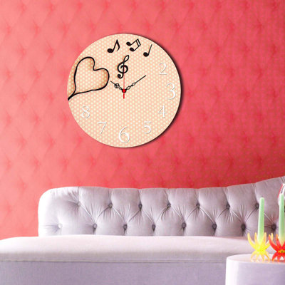 Horloge murale élégante Elegant, 15,7 po de diamètre | 100% panneau de fibres à densité moyenne avec une épaisseur de 0,2 po | Décoration élégante pour le salon, le bureau et la chambre à coucher | Design moderne, parfait pour l'élégance et la