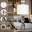 Ensemble de 2 lampes de table 28 po en verre miroir 28 po