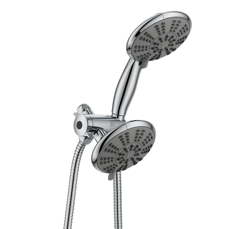 Pomme de douche double 5 pouces avec boyau 5 pi Ana Bath, Chrome