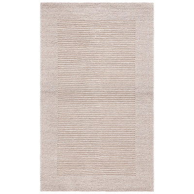 Bibbee Hand Woven Wool/Pet Wool/Cotton Solid Color Rug in Beige