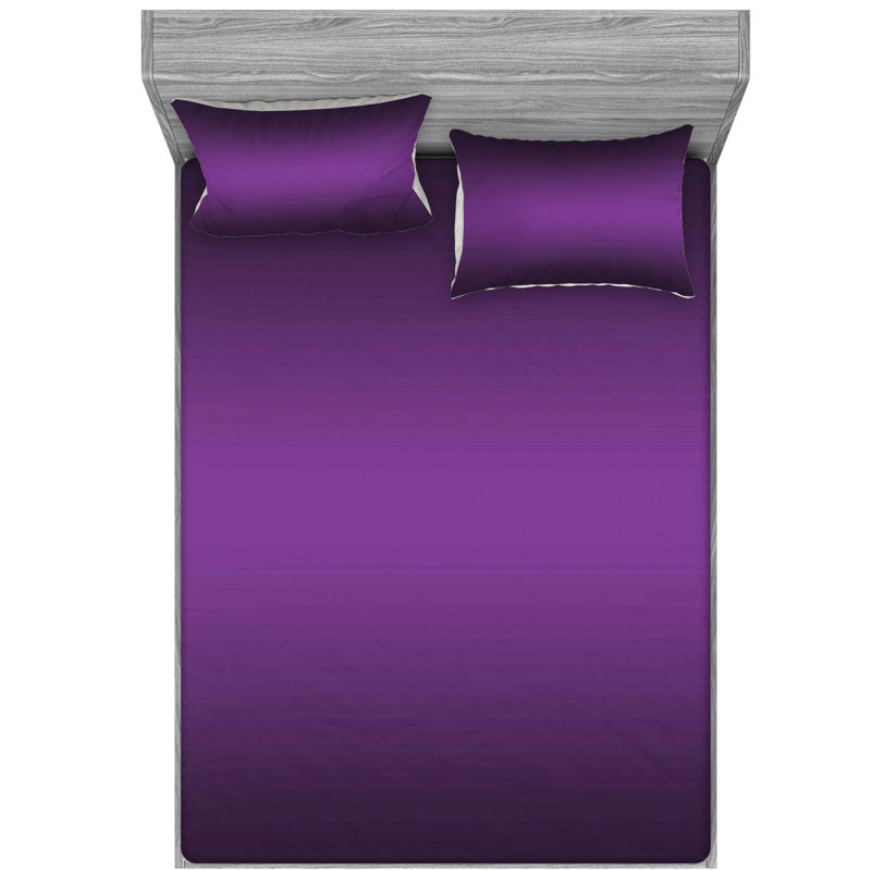 Microfiber Ombre Sheet Set, Full/Double Sheet Set with 2 Pillowcases, Ombre