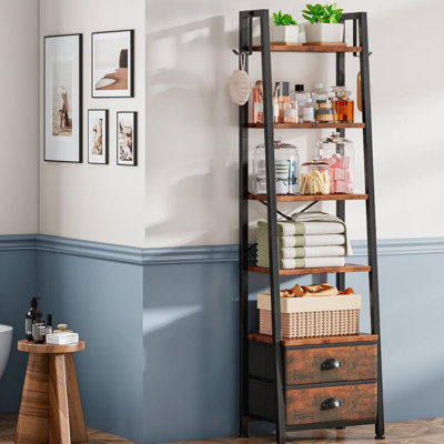 161 cm H x 39 cm W Ladder Bookcase