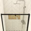 32 po X P 72 po Porte de douche à cadre pivotant H au fini noir mat-120047411