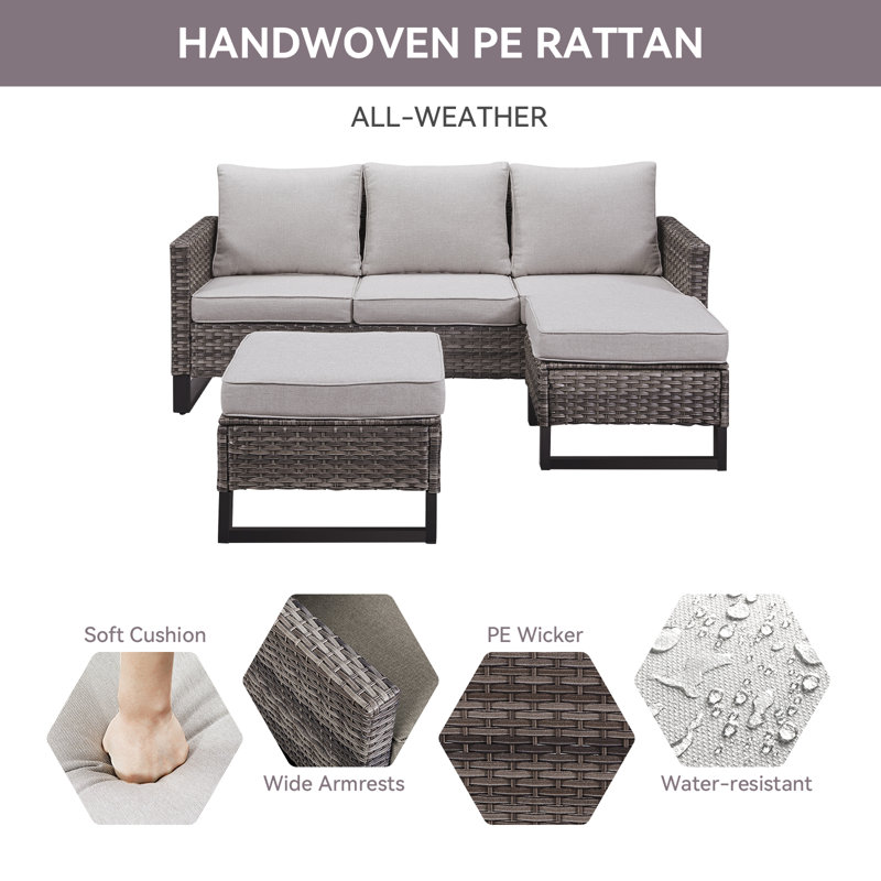 74 po de largeur, gris, Beige