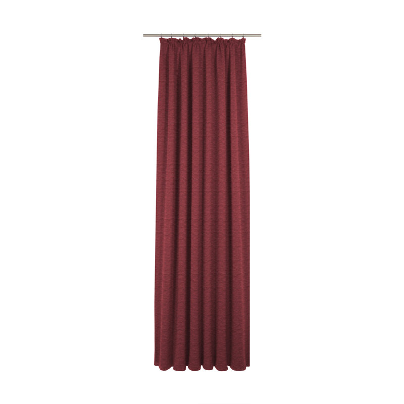 Beloit Pinch Pleat Room Darkening Curtain, 270cm Width x 245cm Drop, Red