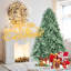 Arbre de Noël 6 pi avec embouts en PE + PVC 1878 - Arbre unique avec branches articulées, assemblage facile, support en métal stable, décoration des Fêtes accrocheuse-1312336318