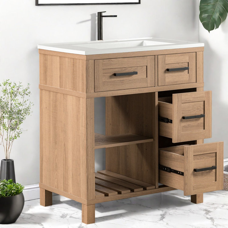 Meuble-lavabo en bois 30 po, 30