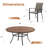 60" Patio Dining Set with Extra Large Round Dining Table and 8 Padded Textilene Dining Chairs-1045012639