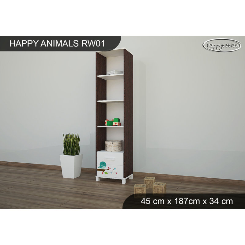 187cm H X 45cm W Cube Unit Kids Bookcase, Wenge Chestnut