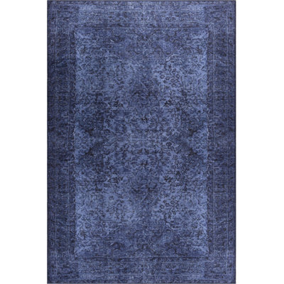Tapis décoratif bleu marine