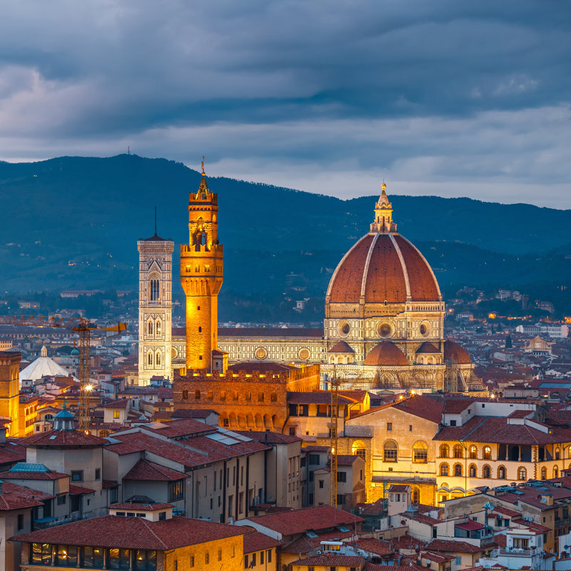 Duomo Cathedral In Florence by Sborisov - Wrapped Canvas Print, 30cm H x 30cm W