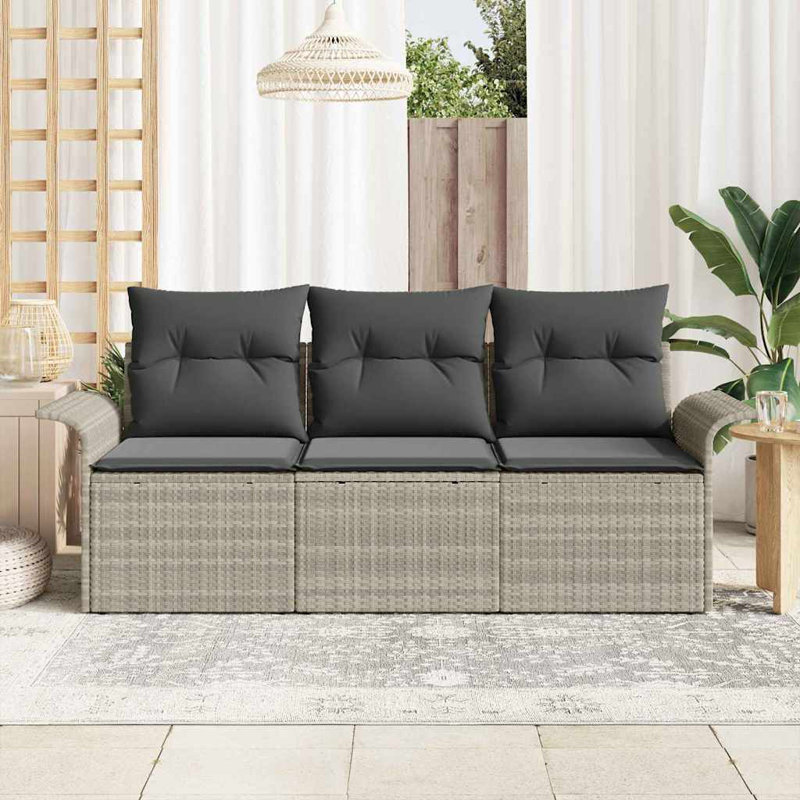 196cm Wide Patio Sofa with Cushions