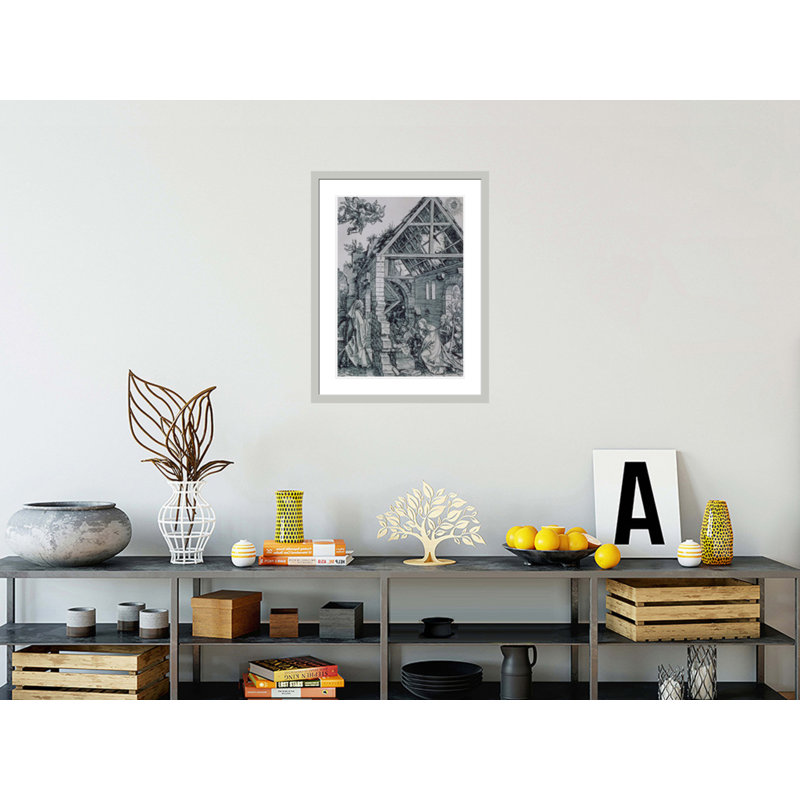 «The Adoration of the Shepherds» par Albrecht Dürer, impression giclée sur cadre, H 29,5 po x l 22,58 po