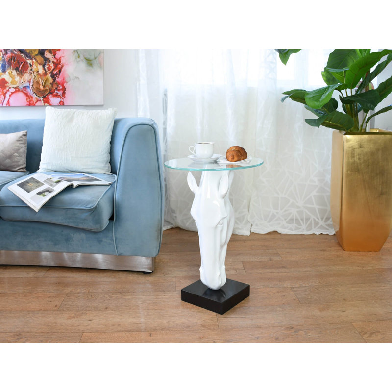 Balough Glass Top End Table