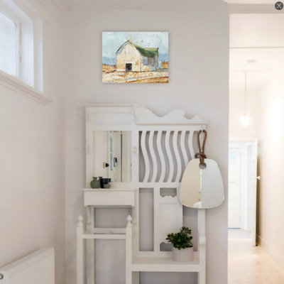 Whitewashed Barn Unframed Canvas Wall Art  24" X 18"
