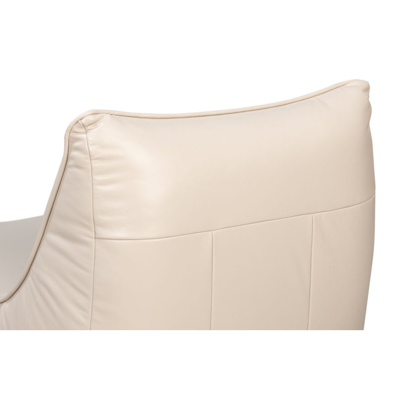 Kennett Swivel Armless Chair, Crystal White