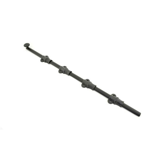 24" Satin Black Ornamental Surface Bolt