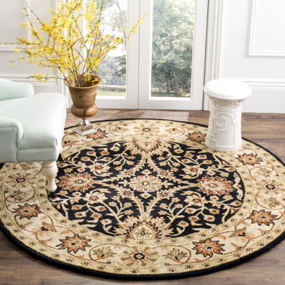 Dunbar Hand Tufted Wool/Cotton/Latex Oriental Rug in Beige/Brown/Black