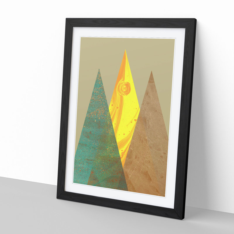 Composition 7 - Picture Frame Graphic Art, Black, 65cm H x 48cm W x 2cm D
