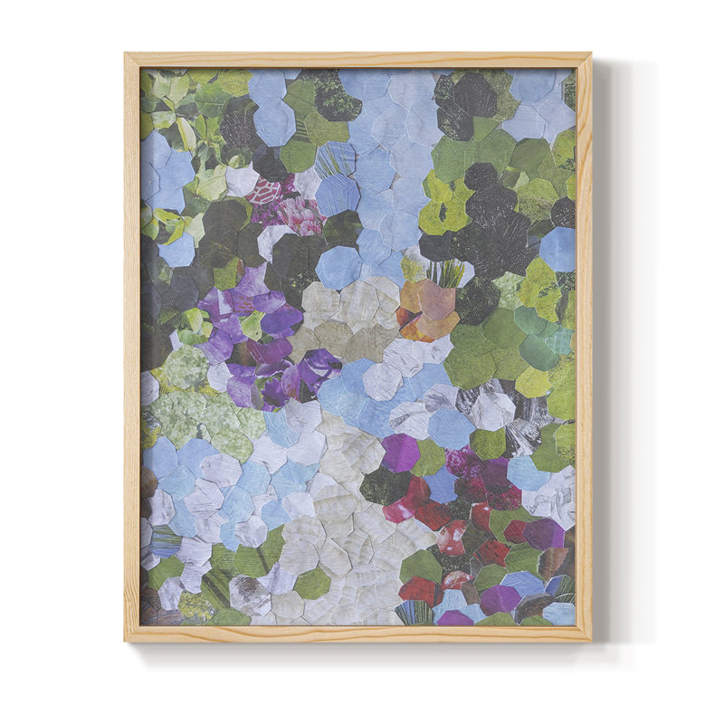 Iris Garden Framed Print - Solid Wood, 11" H x 9" W