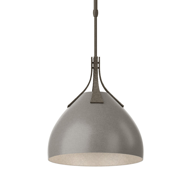 Summit 1 - Light Single Dome Pendant, Natural Iron, Dark Smoke