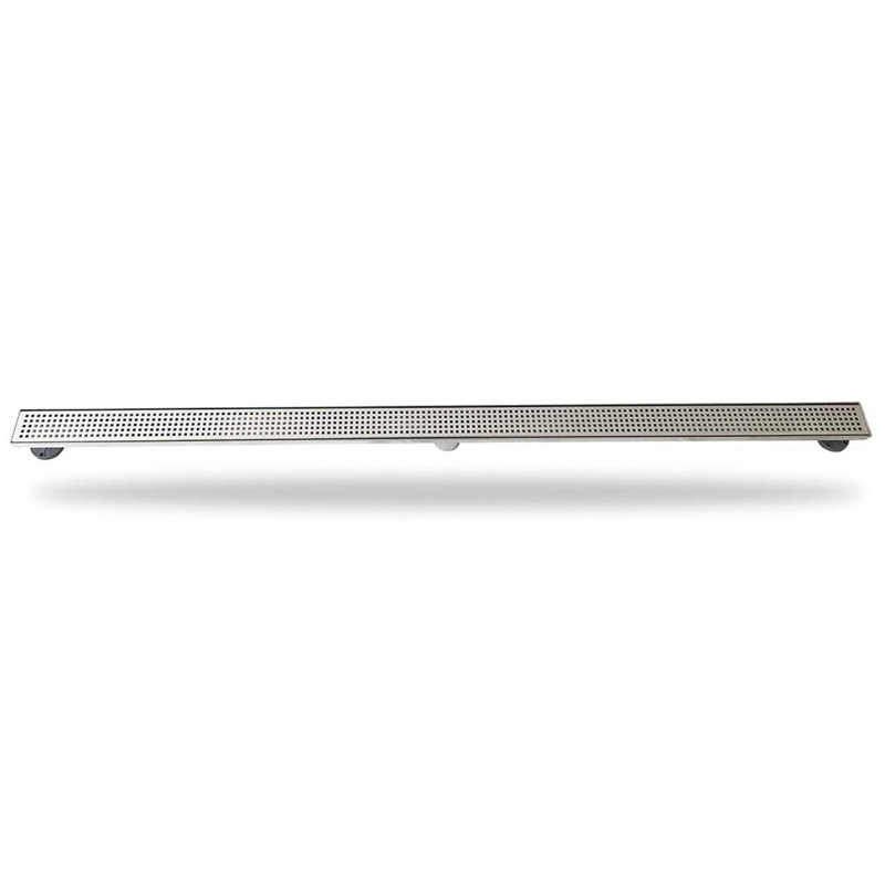 48 In. Stainless Steel Linear Shower Drain With Square Pattern Surface